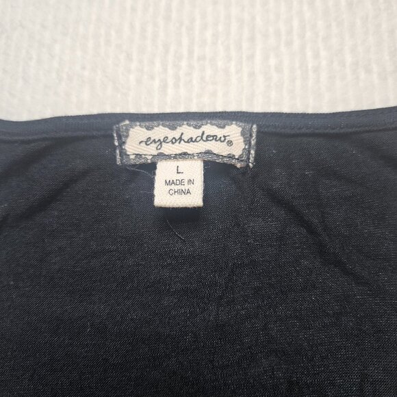 NWT eyeshadow black lace halter swing top - size Large - Picture 2 of 9